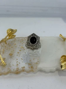 Anello In Argento 925 Onice Nero  - Picture 1 of 2