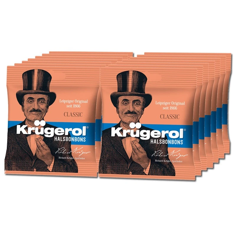 (17,74€/1kg) Krügerol Hals-Bonbons, Hustenbonbon, 14 Beutel je 50g - Bild 1 von 1