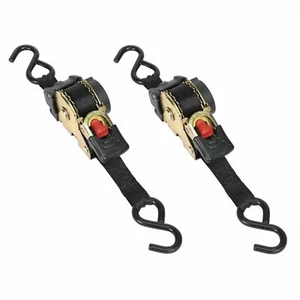 Pack of 2 x Sealey ATD25301 Auto Retract Ratchet Tie Down Straps 25mm X 3 Metre - Picture 1 of 2
