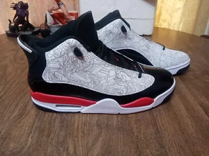 NIKE Air Jordan Dub Zero White/Black/Red Sneakers (311046 162) Mens Sz 11.5 - Picture 1 of 7
