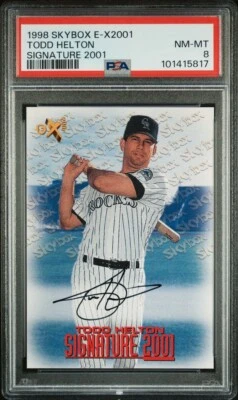 1998 Skybox EX Signature 2001 Auto Todd Helton PSA 8 Autograph - Image 1 of 2
