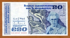República de Irlanda, 20 libras, 1985, P-73 (73b), aUNC - Imagen 1 de 2