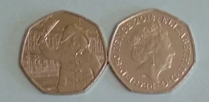 MONEDA DE GRAN BRETAÑA DE 50 PENIQUES 2018 PADDINGTON SIN CIRCULAR, DE BOLSA - Imagen 1 de 1
