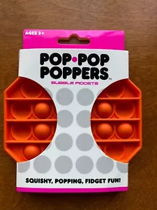 NEW Big Time Toys Orange Pop-Pop Poppers Circle Bubble Fidgets Pop & Push - Picture 1 of 2