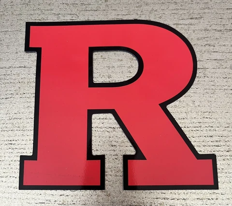 RUTGERS R Car Magnet Rubber Red Scarlet Knights New Jersey - NEW Cover
