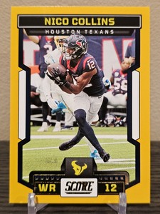 2023 Panini Score Football Nico Collins Gold #7 Houston Texans