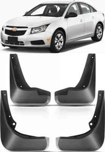 New Set Molded Splash Guards Mud Flaps For 2010-2015 Chevy Chevrolet Cruze Sedan - Picture 1 of 8