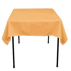 60"x 60 inch Square Overlay Tablecloth 100% polyester Wholesale Wedding party - Picture 1 of 32