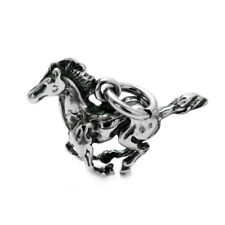 Silver Horse Charm 925 Sterling Silver 3D Horse Stallion Mustang Pony Charm