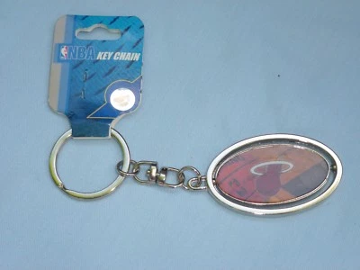 MIAMI HEAT  Silver Spinner Metal KEYCHAIN / KEYRING   by Rico  NWT - Image 1 of 4
