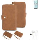 2In1 Protection Case For Zte Axon 30 5G Wallet Brown Cover Pouch