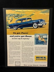 1954 Buick Super Sedan 4 Door Car Vintage Print Ad 50s Sunday Drive Chapel - Picture 1 of 5
