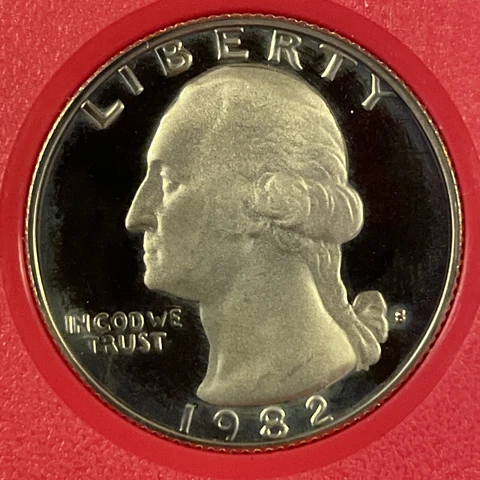 1982 S Proof Washington Quarter From Proof Set With Free Shipping Cover