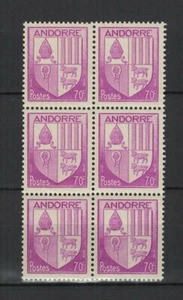 Andorre Français 1944-46 armoiries des Vallées bloc 6 timbres neufs MNH /TR9386 - Picture 1 of 1