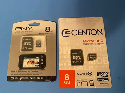 (2) Different SDHC PNY & Centon 8GB  Cards New - Image 1 of 3