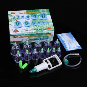 12 Cups/Set Chinese Medical Healthy Body Vacuum Cupping Suction Therapy Massage - Picture 1 of 9