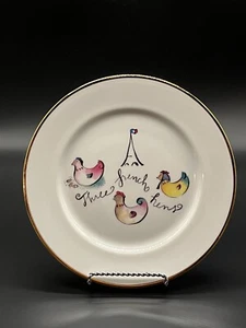 Rosanna "Three French Hens" 7.5 inch Plate - Replacement! Made in Italy - Picture 1 of 4