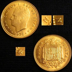 *GUTSE* JCI-510, 1 PESETA 1975*19-78, *TILDE LONDRES*, SIN CIRCULAR. - Imagen 1 de 1