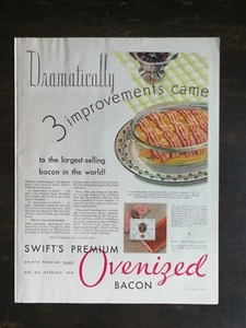 Vintage 1932 Swift Premium Ovenized Bacon Full Page Original Ad 424 - Picture 1 of 1