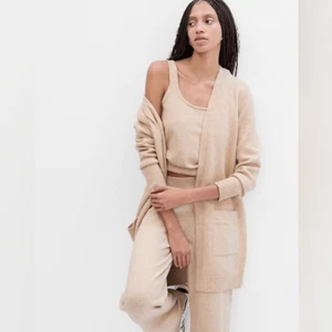 Cárdigan GAP Acogedor Longline Frente Abierto En Brezo Avena Crema Para Mujer Talla XS - Imagen 1 de 9