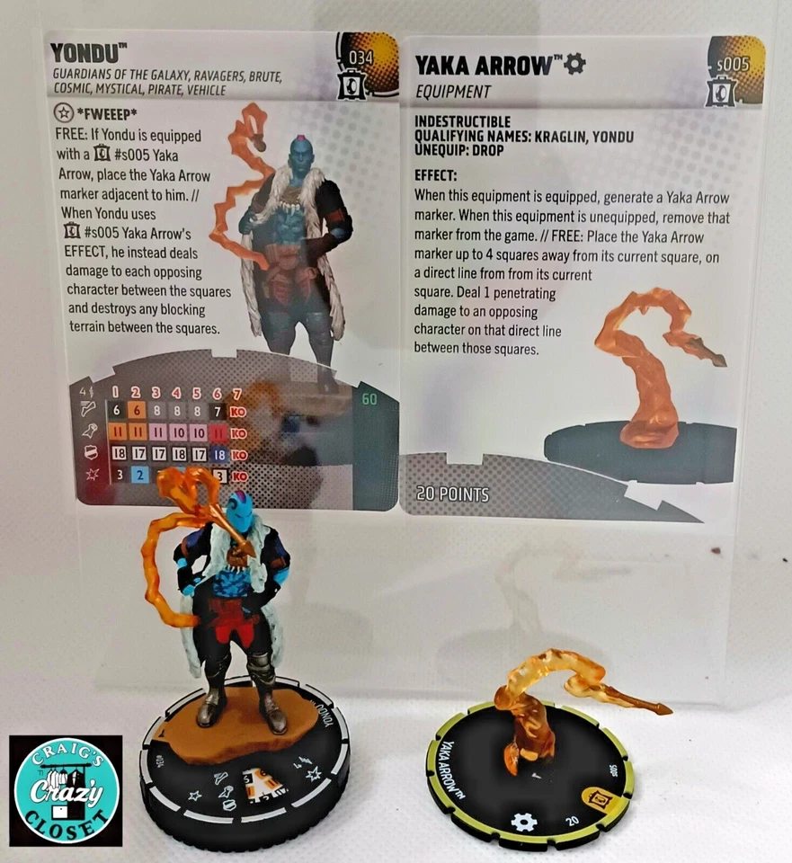 HeroClix Yondu 034 and Yaka Arrow s005 Marvel Collector's Trove Set New SR - Image 1 of 1