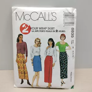 McCalls Sewing Pattern 8835 Wrap Skirt In Two Lengths Size 8 10 12 Uncut - Picture 1 of 9