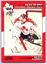 1992-93 Score Canadian Olympic Heros Sean Burke Canada #13