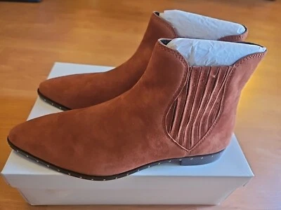Zapatos Rebecca Minkoff Para Mujer 9.5 Bellota Niño Gamuza Madysin Tachuelas Botines Foto 1 de 4