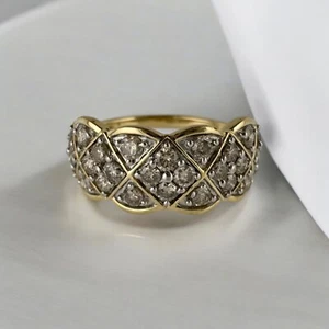 Sparkly Vintage 10 Karat Yellow Gold 1.12CTW Champagne Diamond Ring Size 6.75 - Picture 1 of 9