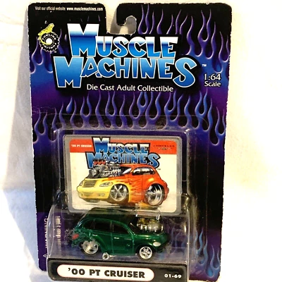 MÁQUINAS MUSCULARES Verde '00 PT VEHÍCULO CRUCERO ESCALA 1:64 Die Cast NUEVO coche de juguete Foto 1 de 4