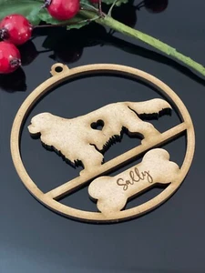PERSONALISED CAVALIER KING CHARLES SPANIEL CHRISTMAS BAUBLE ORNAMENT | HANGER | - Picture 1 of 1