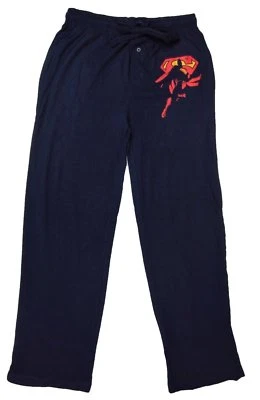 Hombres Mujeres NUEVO DC Comics Superman Silhouette Azul Marino Pijama Pantalones de Salón Talla M-2XL Foto 1 de 2