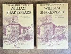 The Complete Works of William Shakespeare, Vol1&2 BkClub Ed.Clark and Wright; DJ - Picture 1 of 9