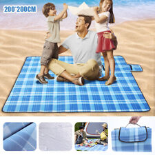 Picknickdecke blau 200x200cm Wasserdicht Campingdecke Strand Picknick Decke Neu