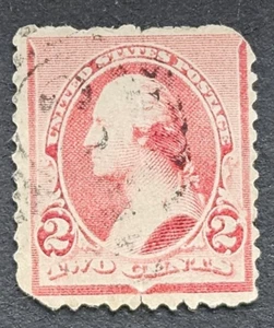 US Stamp 1890 2 Cent Washington Postage P12 Used Hinged - Picture 1 of 2