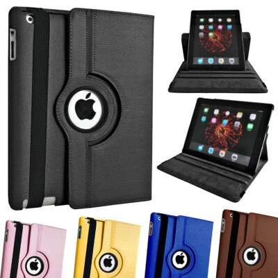 360° Drehbar Schutz Hülle Case Tasche Etui Cover für iPad 2 3 4 Kunstleder - Bild 1 von 4