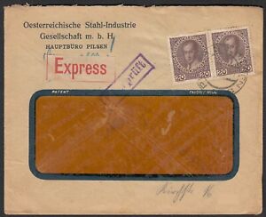 Austria Stalindustrie Pilzno Express list 1915 sprawdzony (30584
