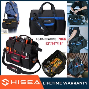 HISEA Heavy Duty Contractor Tool Bag Case 600D Oxford Cloth Storage Bag 35Pocket - Picture 1 of 47
