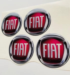 Pegatinas FIAT, pegatinas de rueda FIAT, epoxi 88 mm, gel 3D x4 - Imagen 1 de 3