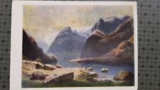 Soviet Postcard 1963 Savrasov Lake in the mountains of Switzerland 1866