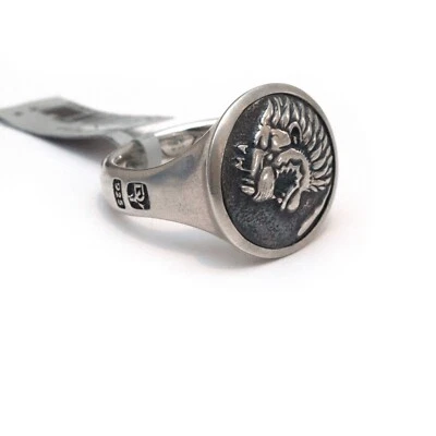 DAVID YURMAN Nuevo Anillo de Sello Moneda León PETRVS Para Hombre en Plata de Ley Talla 8 Foto 1 de 4
