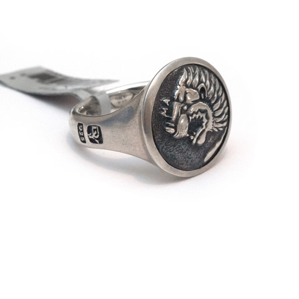 DAVID YURMAN New Men's PETRVS Lion Coin Signet Ring in Sterling Silver Size 8 - Image 1 of 1