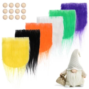 Set Barba 24 Pezzi Anziani Decorazioni Colorate Barba Finta Baffi - Foto 1 di 12