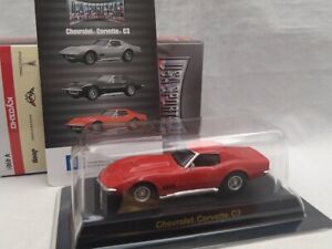 KYOSHO 1/64 Chevrolet Corvette C3 Red Diecast Model Car  F/Shipping  F/Japan