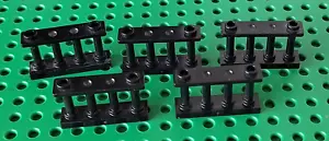 Lego 5 x Zaun Element 30055 schwarz 1x4x2 Absperrung Zubehör - Bild 1 von 1