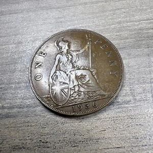 1936 One Penny Proof Great Britain George VI Rare Key Date England  NM Coin P3 - Picture 1 of 5