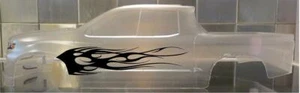 Vinyl paint masking stencil for Pro-Line Silverado Z71 RC Bodies (Flames #4) - Picture 1 of 3