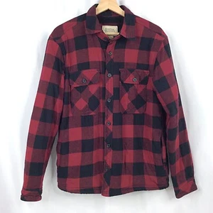 Boston Traders Sherpa Shacket Women M Red Black Plaid Shirt Jacket - Picture 1 of 8