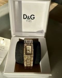 Dolce & Gabbana Gold Crystal Bracelet Watch - Picture 1 of 12