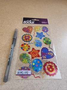 Sticko~Ballons Repeats~Shimmery Stickers - Picture 1 of 1